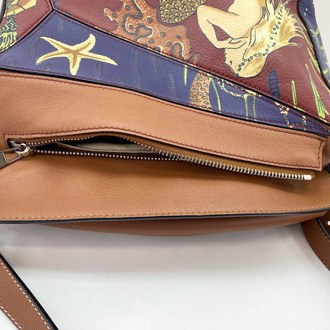 LOEWE Puzzle bag 2WAY Handbag Brown WS34767