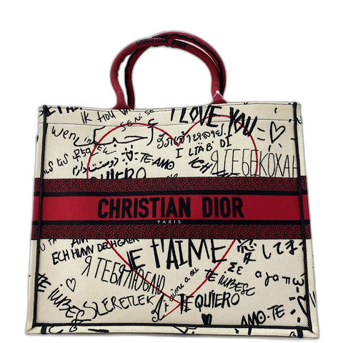 Christian Dior Amour Book Tote Tote Bag white WS34768