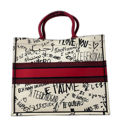Christian Dior Amour Book Tote Tote Bag white WS34768