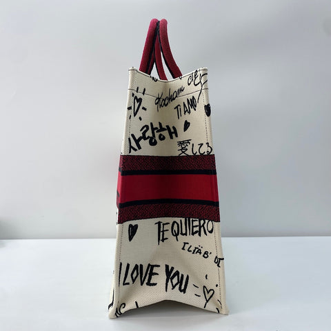 Christian Dior Amour Book Tote Tote Bag white WS34768