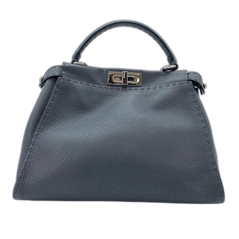 FENDI Peekaboo 2WAY Handbag gray WS34774