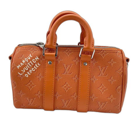 LOUIS VUITTON Keepall Bandouliere 25 Handbag Orange WS34781