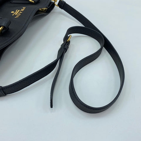 PRADA Vitello Daino 2WAY Handbag black WS34785