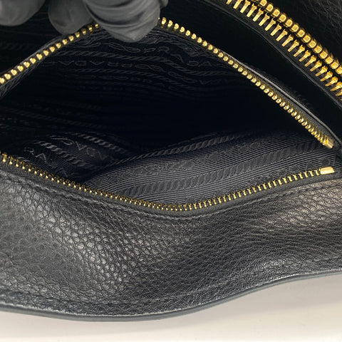 PRADA Vitello Daino 2WAY Handbag black WS34785
