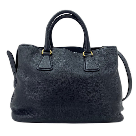 PRADA Vitello Daino 2WAY Handbag black WS34785