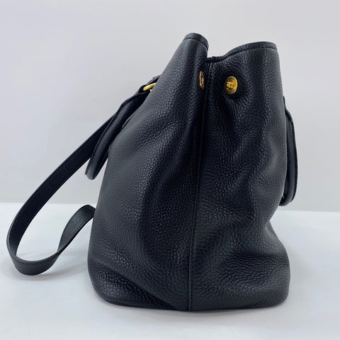 PRADA Vitello Daino 2WAY Handbag black WS34785