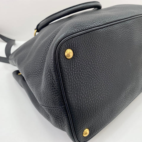 PRADA Vitello Daino 2WAY Handbag black WS34785