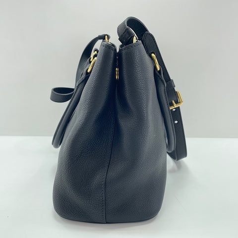 PRADA Vitello Phoenix 2WAY Handbag black WS34786