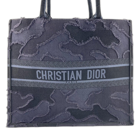 Christian Dior Book Tote Fringe Tote Bag Navy WS34789