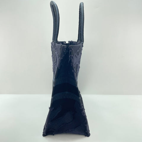 Christian Dior Book Tote Fringe Tote Bag Navy WS34789