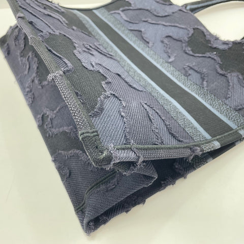 Christian Dior Book Tote Fringe Tote Bag Navy WS34789