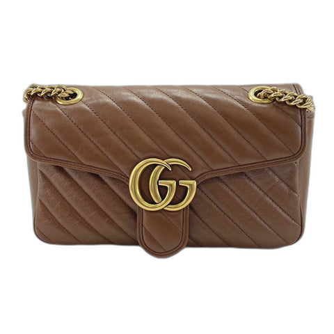 GUCCI GG Marmont Shoulder Bag Brown WS34796
