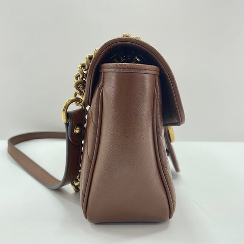 GUCCI GG Marmont Shoulder Bag Brown WS34796