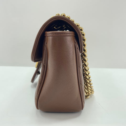 GUCCI GG Marmont Shoulder Bag Brown WS34796