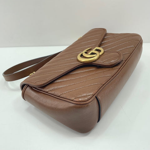 GUCCI GG Marmont Shoulder Bag Brown WS34796