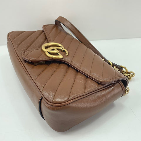 GUCCI GG Marmont Shoulder Bag Brown WS34796