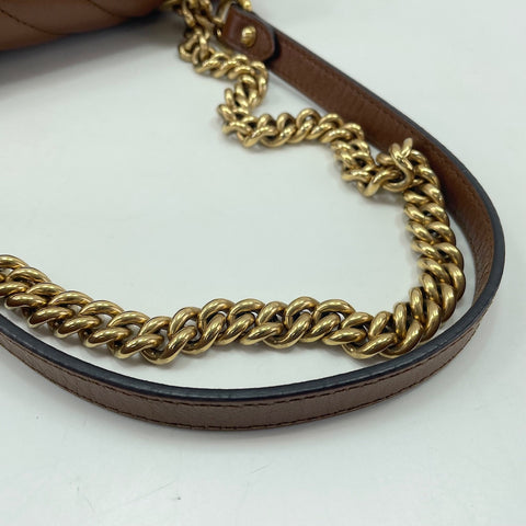 GUCCI GG Marmont Shoulder Bag Brown WS34796