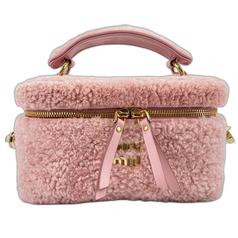 Miu Miu Vanity Case 2-Way Handbag pink WS34812