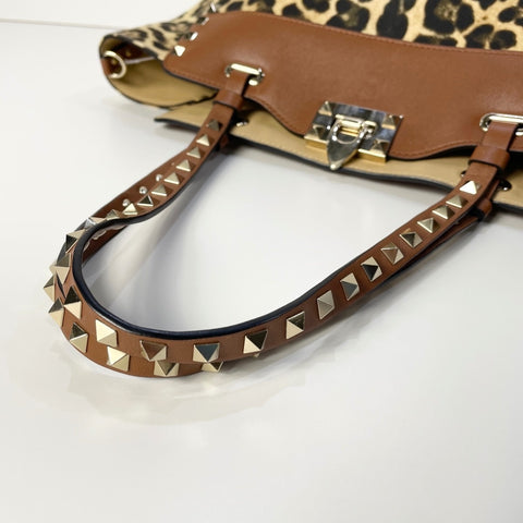 VALENTINO Rockstud Medium Tote Bag 2WAY, Studs Handbag yellow WS34815
