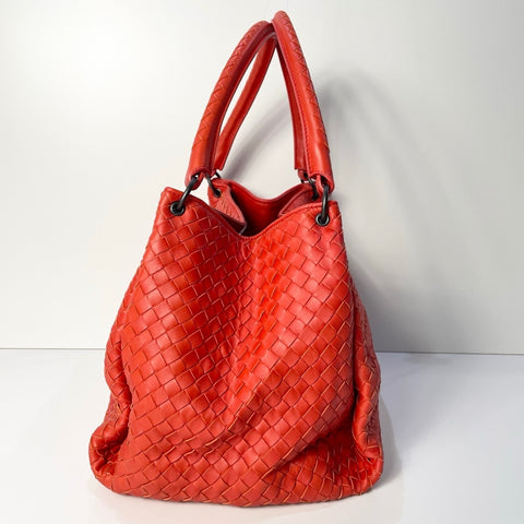 BOTTEGAVENETA INTRECCIATO Tote Bag Orange WS34816