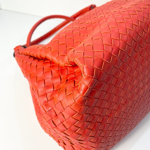 BOTTEGAVENETA INTRECCIATO Tote Bag Orange WS34816