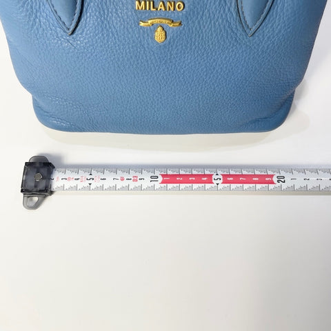 PRADA Vittello Dino 2WAY Handbag blue WS34817