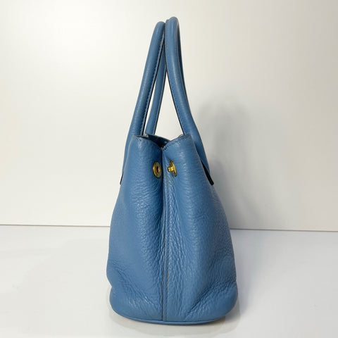 PRADA Vittello Dino 2WAY Handbag blue WS34817