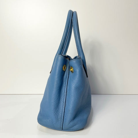 PRADA Vittello Dino 2WAY Handbag blue WS34817