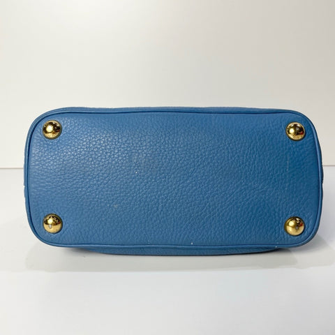 PRADA Vittello Dino 2WAY Handbag blue WS34817