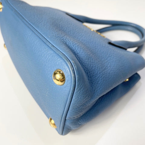PRADA Vittello Dino 2WAY Handbag blue WS34817