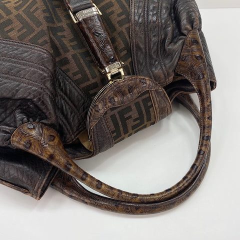 FENDI spy Handbag Brown WS34820