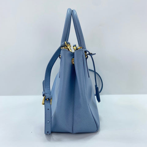 PRADA Galleria 2WAY Handbag blue WS34824