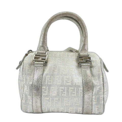 FENDI Zucchino Boston bag Silver WS34844