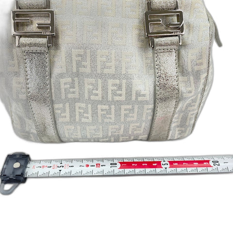 FENDI Zucchino Boston bag Silver WS34844