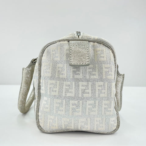 FENDI Zucchino Boston bag Silver WS34844