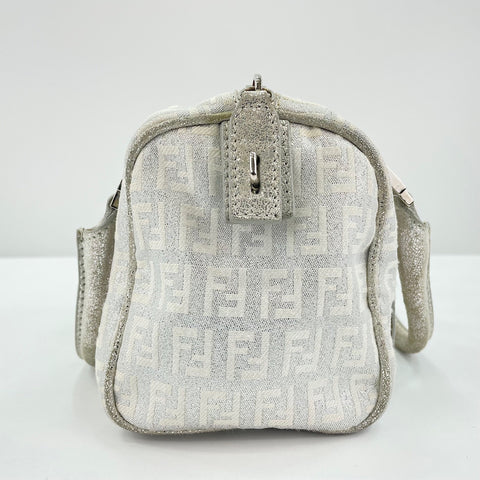 FENDI Zucchino Boston bag Silver WS34844
