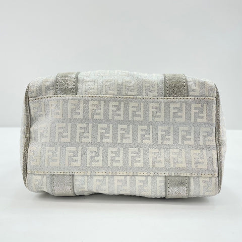 FENDI Zucchino Boston bag Silver WS34844