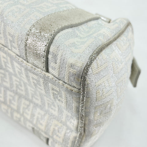 FENDI Zucchino Boston bag Silver WS34844