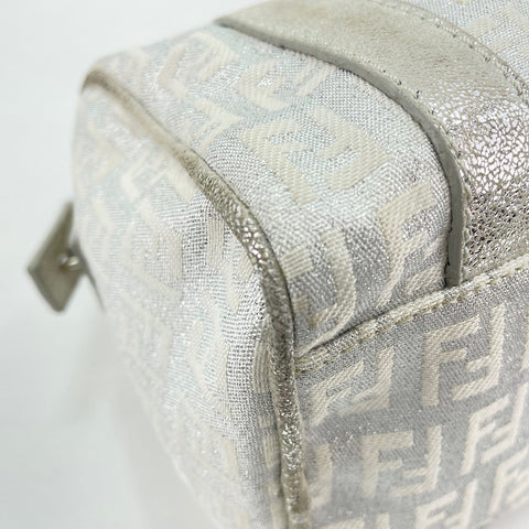 FENDI Zucchino Boston bag Silver WS34844