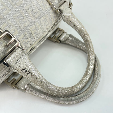 FENDI Zucchino Boston bag Silver WS34844