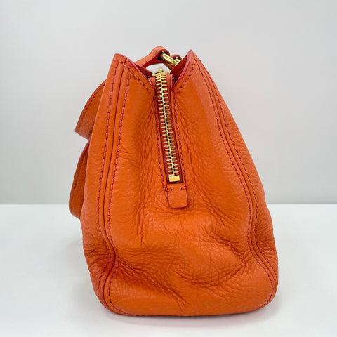 Miu Miu Vitello Caribe 2WAY Shoulder Bag Orange WS34848
