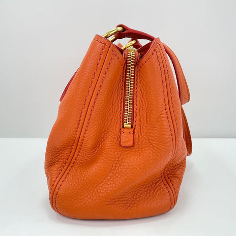Miu Miu Vitello Caribe 2WAY Shoulder Bag Orange WS34848
