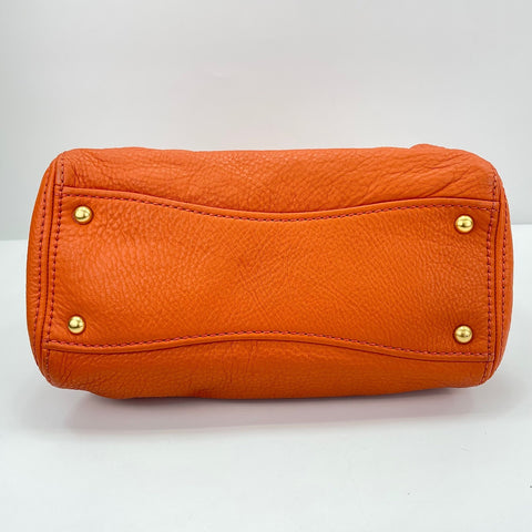 Miu Miu Vitello Caribe 2WAY Shoulder Bag Orange WS34848