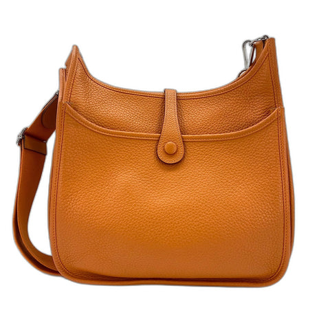 HERMES Evelyn 3PM Shoulder Bag Orange WS34854