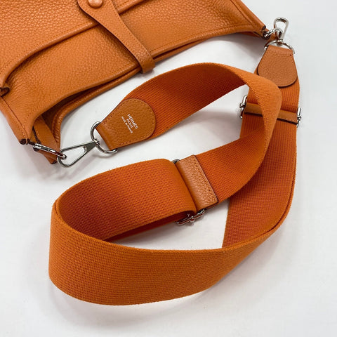 HERMES Evelyn 3PM Shoulder Bag Orange WS34854