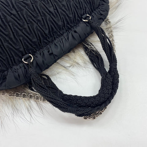 PRADA VOLPE SERA 2WAY Handbag black WS34861