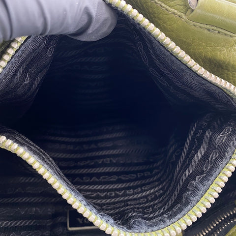 PRADA Vitterodino Handbag green WS34864