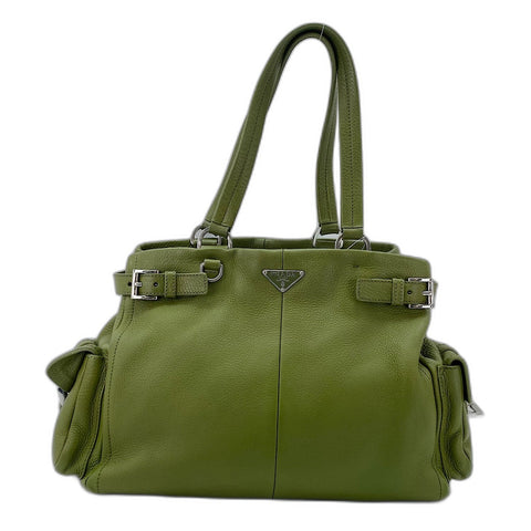 PRADA Vitterodino Handbag green WS34864