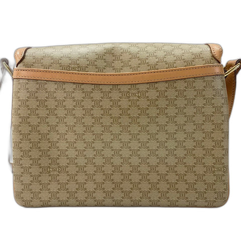CELINE Macadam (Old Celine) Shoulder Bag beige WS34865