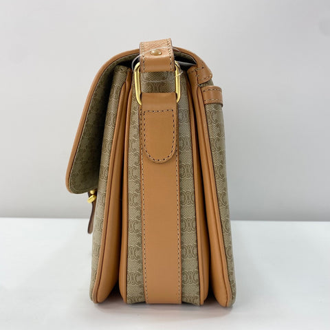 CELINE Macadam (Old Celine) Shoulder Bag beige WS34865